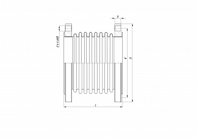 Компенсатор осевой фланцевый КСОF100-16-60 L=185
