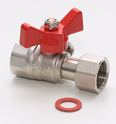 BV.660.0403 Кран шаровый для подключения манометра MVI 1/2"BРx1/4"BР