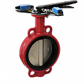 Затвор дисковый межфланцевый Ridval RVB 01 DN200, корп чугун, диск чугун,с УКП о/з.IP64 КРАСНЫЙ