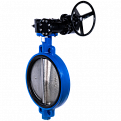 Затвор дисковый Ridval тип RVB 01 DN080 PN16,корпус чугун, диск чугун, EPDM, Редуктор СИНИЙ