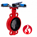 Затвор дисковый межфланцевый Ridval RVB 01 DN200, корп чугун, диск чугун,с УКП о/з.IP64 КРАСНЫЙ