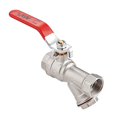 BV.631.04 Кран с фильтром MVI 1/2" вн.-вн., ручка