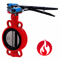 Затвор дисковый межфланцевый Ridval RVB 01 DN200, корп чугун, диск чугун,с УКП о/з.IP64 КРАСНЫЙ